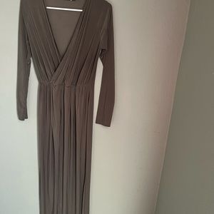 Boohoo Nude Long Dress